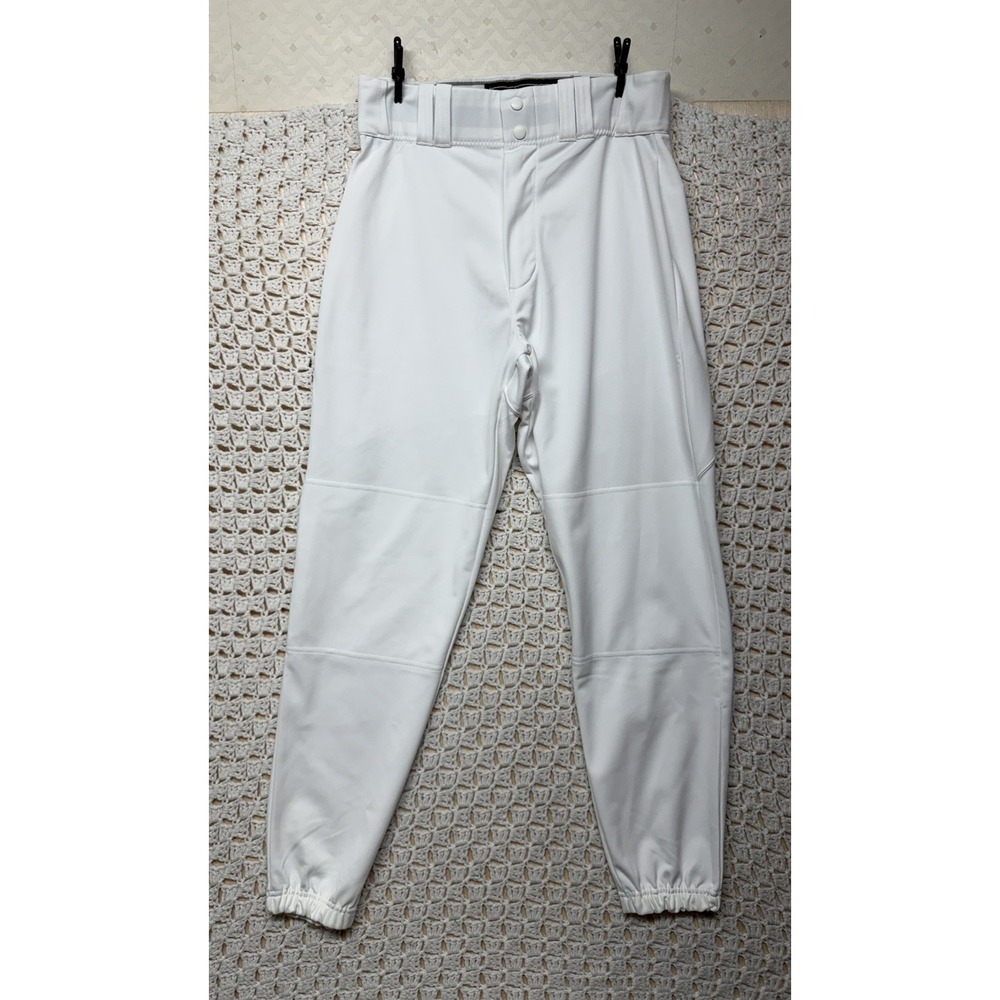 Under Armour Baseball Pants Mens M White Authentic Polyester Elastic Cuff Jogger